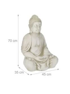 Buddha-Figur in Creme - (H)70 cm