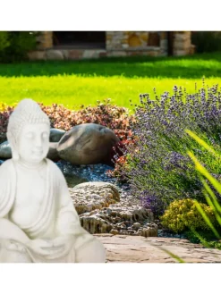 Buddha-Figur in Creme - (H)70 cm