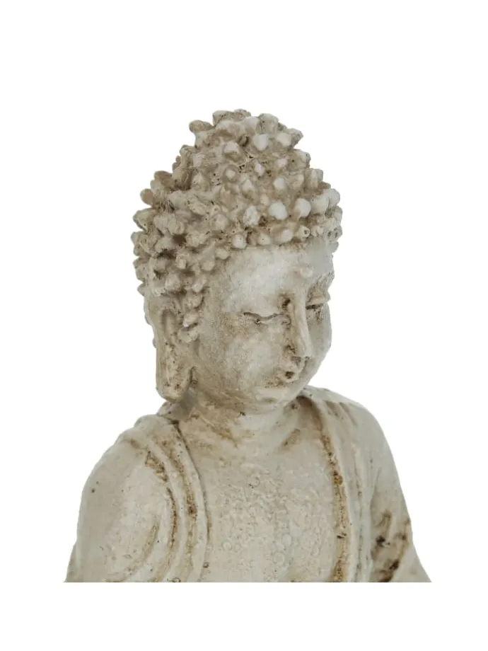 Buddhafigur in Weiß - (B)10,5 x (H)17,5 x (T)7,5 cm