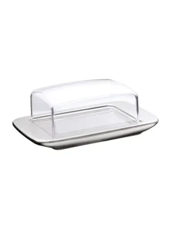 Butterdose ''Loft'' in Silber - (B)16,8 x (H)6,8 x (T)11,5 cm