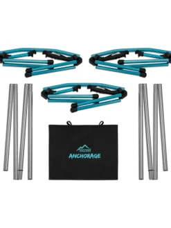 Campingbett Anchorage in Schwarz/Blau