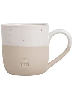 Cappuccinotasse "Me Time" in Beige/ Weiß - 190 ml