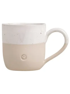 Cappuccinotasse "Smiley" in Beige/ Weiß - 190 ml