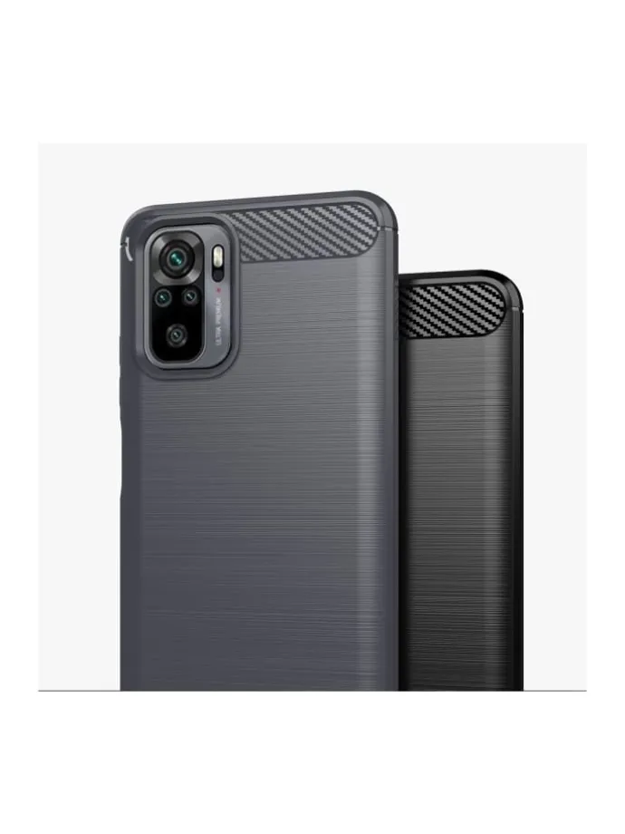 Carbon Case Hülle kompatibel mit Realme 10 Pro Schwarz in Schwarz