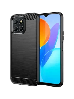 Carbon Case Hülle kompatibel mit Honor 200 schwarz in Schwarz