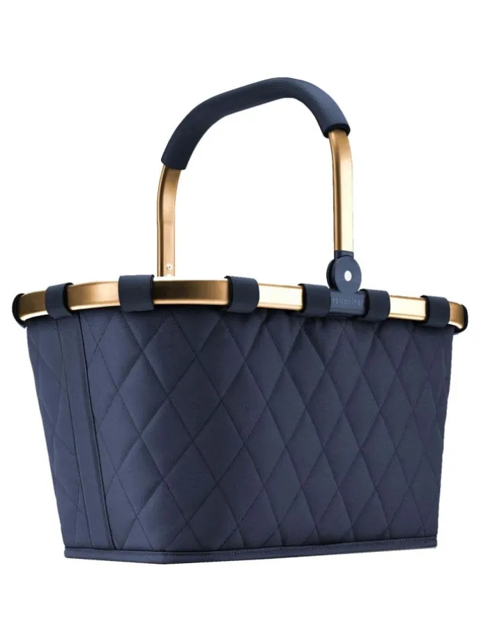 Carrybag - Einkaufskorb (cord dark matcha) in frame rhombus midnight gold