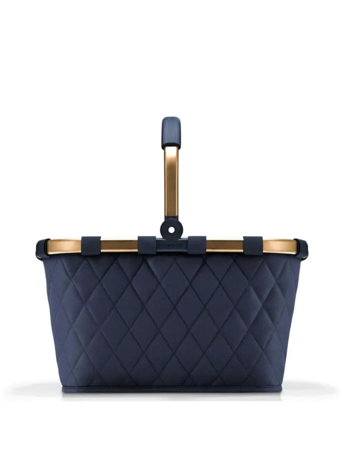 Carrybag - Einkaufskorb (cord dark matcha) in frame rhombus midnight gold