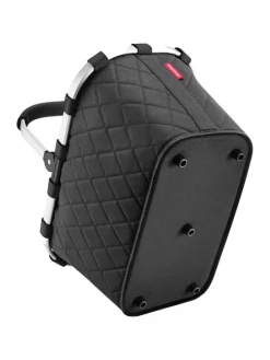 Carrybag - Einkaufskorb (cord dark matcha) in rhombus black