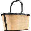 Carrybag - Einkaufskorb (cord dark matcha) in frame raffia black