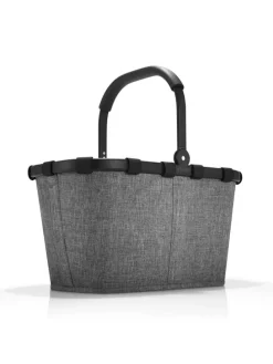 Carrybag - Einkaufskorb (cord dark matcha) in twist silver