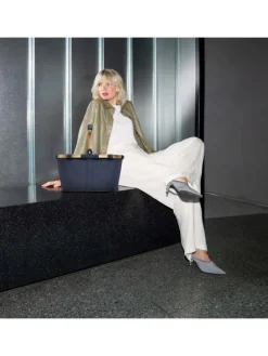 Carrybag - Einkaufskorb (cord dark matcha) in midnight gold