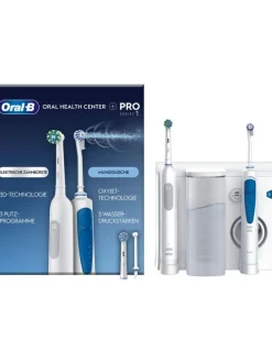 Center OxyJet Reinigungssystem Munddusche mit Oral-B Pro 1 in Weiß