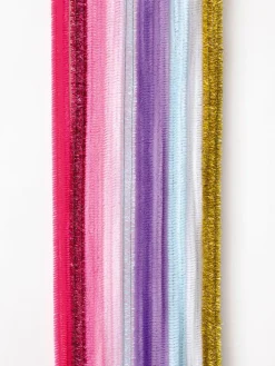 Chenilledraht "Unicorn" in Bunt - 10 Stück