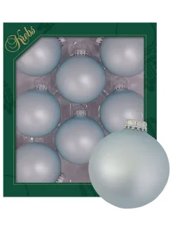 Christbaumkugeln in Hellblau - 8 Stück