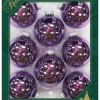 Christbaumkugeln in Lila - 8 Stück