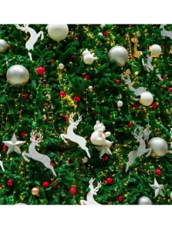 Christbaumkugeln in Silber - 35 Stück - Ø 6 cm