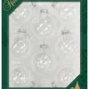 Christbaumkugeln in Transparent - 8 Stück - Ø 7 cm