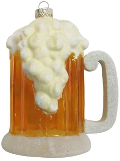 Christbaumornament "Bierkrug" in Hellbraun - (L)12 cm