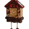 Christbaumornament "Kuckucksuhr" in Braun/ Rot - (L)9 cm
