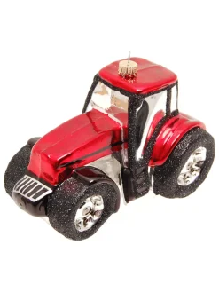 Christbaumornament 'Roter Traktor" in Rot - (L)15 cm