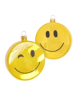 Christbaumornament ''Taler'' in Gelb - Ø 8 cm