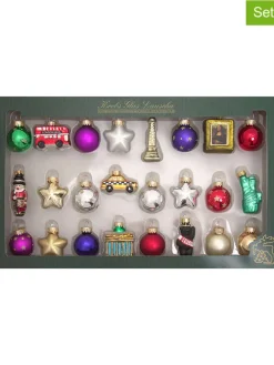 Christbaumornamente "Mini-Figurensortiment" in Bunt - 24 Stück