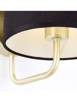 Clarie Wandleuchte in messing gebürstet/schwarz