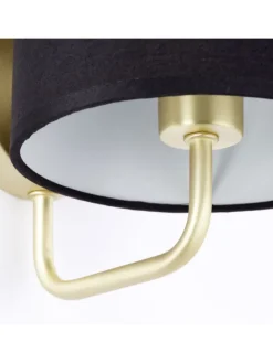 Clarie Wandleuchte in messing gebürstet/schwarz