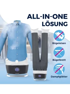 CLEANmaxx Bügler mit Dampffunktion für Hemden & Blusen + Bügler-Aufsatz für