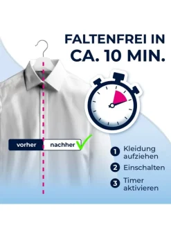 CLEANmaxx Bügler mit Timerfunktion für Hemden & Blusen - Blau