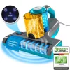 CLEANmaxx Milben-Handstaubsauger mit UV-C-Licht 450W grau/blau