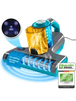 CLEANmaxx Milben-Handstaubsauger mit UV-C-Licht 450W grau/blau