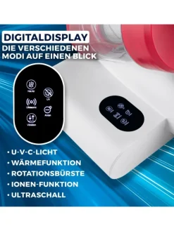 CLEANmaxx Milben-Handstaubsauger 400W weiß/rot