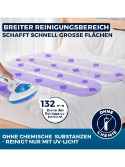 CLEANmaxx Milben-Handstaubsauger mit UV-C-Licht - blau/weiß