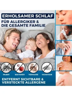 CLEANmaxx Milbensauger Vibration - entfernt 99,9 % aller Milben - mit UV-C-Licht