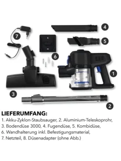 CLEANmaxx Zyklon-Staubsauger - schwarz/blau