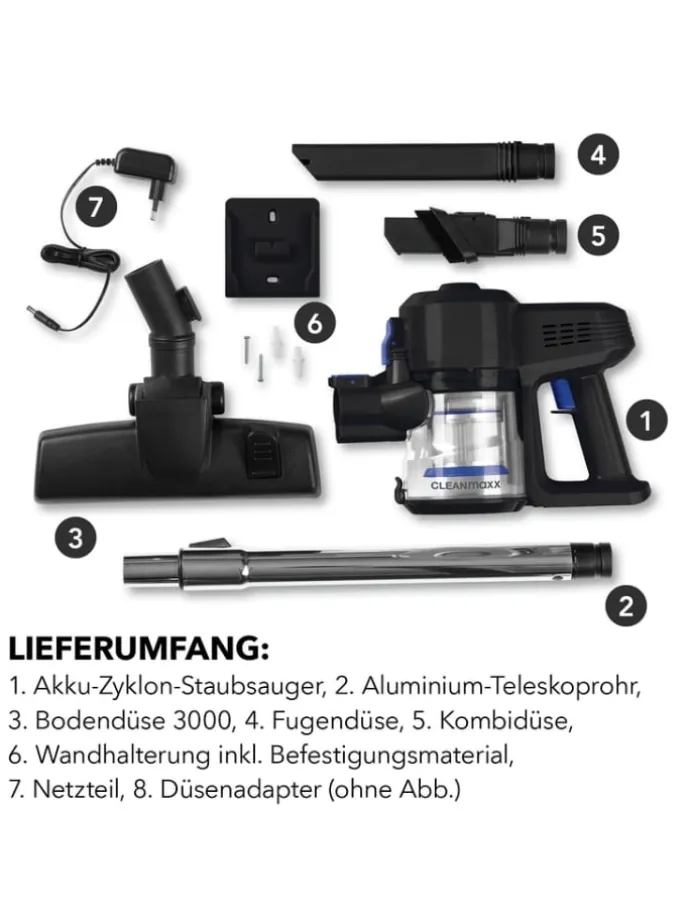 CLEANmaxx Zyklon-Staubsauger - schwarz/blau