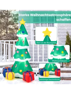 180cm aufblasbarer LED Weihnachtsbaum in Grün