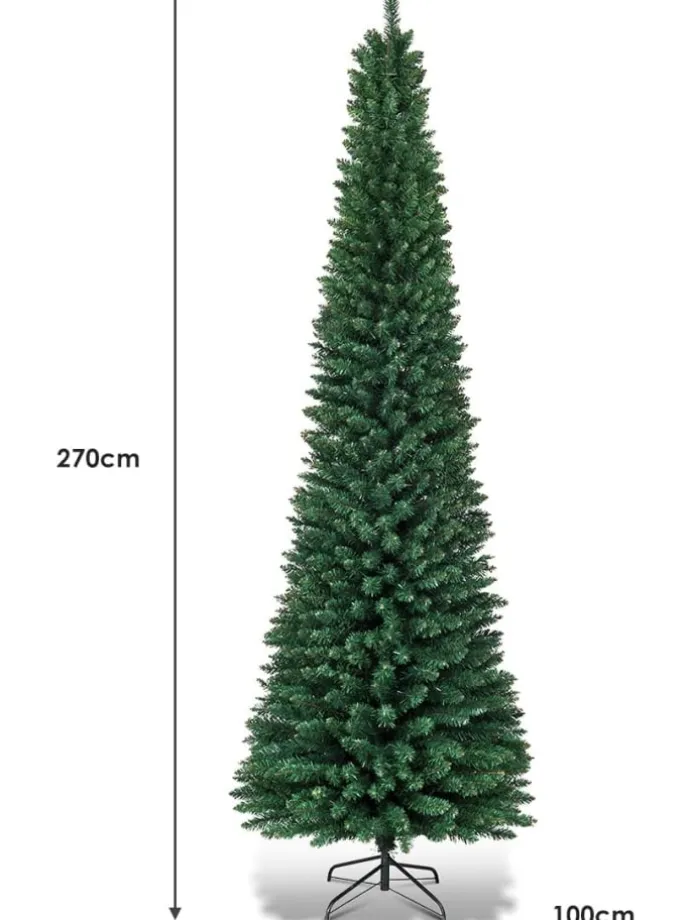 270cm Bleistift Weihnachtsbaum in Grün