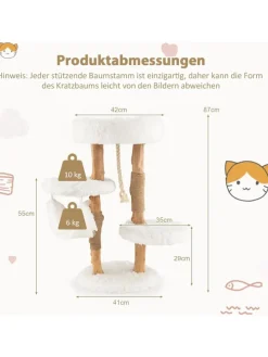 87cm Kratzbaum in Weiß