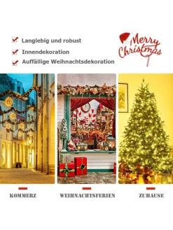 240cm LED Künstlicher Weihnachtsbaum in Grün