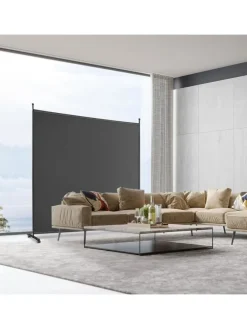 184cm Raumteiler auf Rollen in Grau