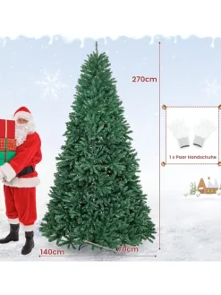 270cm Weihnachtsbaum Christbaum in Grün