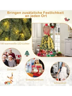 150cm Weihnachtsbaum in Schneiderpuppen-Optik in Bunt