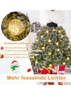 150cm Weihnachtsbaum in Schneiderpuppen-Optik in Grün