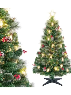 150cm Weihnachtsbaum Künstlich mit Beleuchtung in Grün