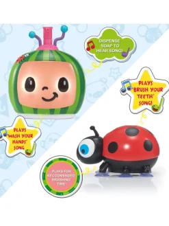 Cocomelon - singender Zahnbürstenhalter und Seifenspender in mehrfarbig