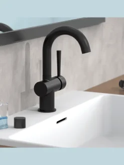 CORNWALL Waschtischarmatur, Schwarz matt