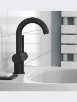 CORNWALL Waschtischarmatur, Schwarz matt