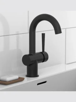 CORNWALL Waschtischarmatur, Schwarz matt